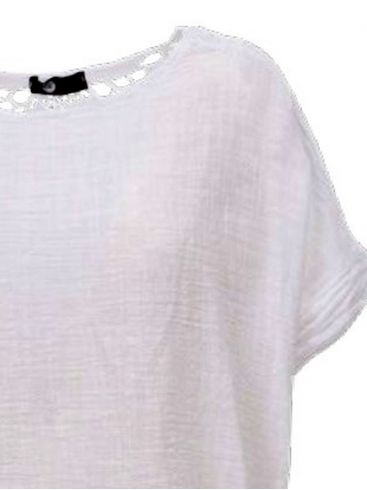 ATTRATTIVO Γυναικεία κάμελ  κοντομάνικη φλάμα μπλούζα με V