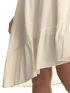 MisMASH Ισπανικό λευκό φόρεμα, διαφάνεια, γκοφρέ