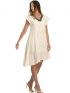 MisMASH Ισπανικό λευκό φόρεμα, διαφάνεια, γκοφρέ