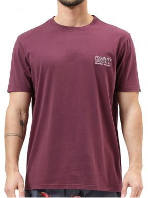 BASEHIT Men's burgundy T-Shirt. 211.BM33.78 DUSTY-WINE.