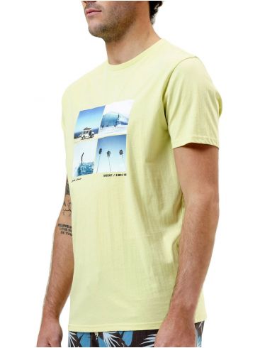 BASEHIT Ανδρικό κίτρινο κοντομάνικο T-Shirt 211.BM33.67 Lime
