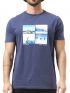 BASEHIT Ανδρικό μπλέ κοντομάνικο T-Shirt 211.BM33.67 Blue
