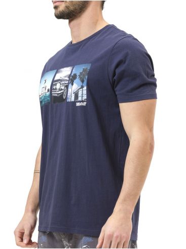 BASEHIT Ανδρικό μπλέ navy κοντομάνικο T-Shirt 211.BM33.50 NAVY BLUE