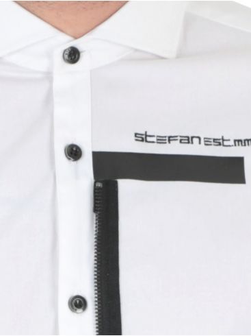STEFAN Ανδρικό μπλέ λαχούρι μακρυμάνικο μεσάτο πουκάμισο 9034.