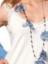 ANNA RAXEVSKY Γυναικεία ασπρόμαυρη εμπριμέ μπλούζα B21109