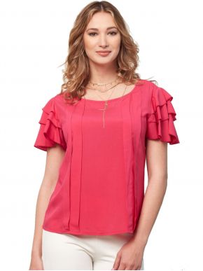More about ANNA RAXEVSKY Women's fuchsia blouse. B21124 FUXIA.