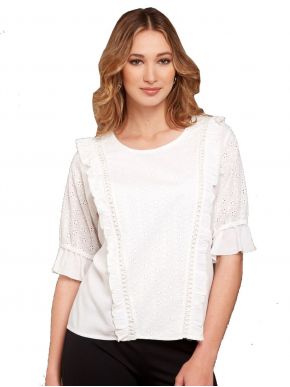 More about ANNA RAXEVSKY Women white blouse, ruffles. B21108.
