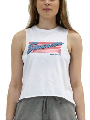 EMERSON Γυναικείο λευκό τιραντάκι T-Shirt 211.EW37.54 White