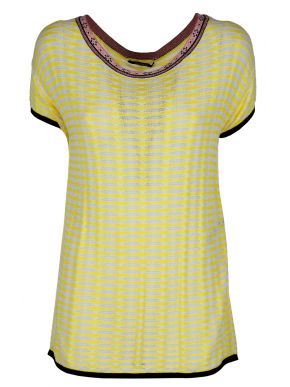 Women's yellow knitted T-Shirt