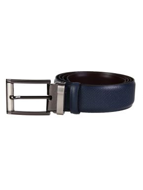 WILLIAM G Men's blue 100% double-sided leather belt 4971.26.