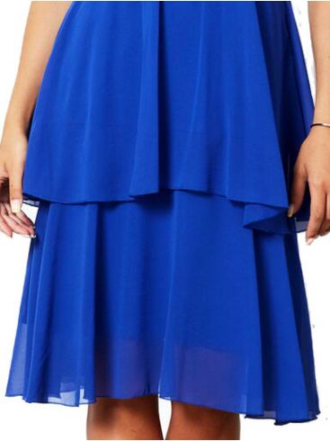 ANNA RAXEVSKY Γυναικείο πετρόλ μάξι φόρεμα με κρουαζέ μπούστο DF21135 PETROL