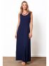ANNA RAXEVSKY Μπλέ αμάνικο μάξι φόρεμα βισκόζ DF21134 BLUE