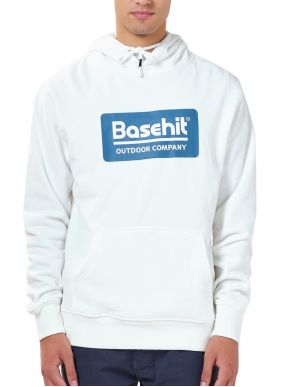 More about BASEHIT Men's white hooded sweatshirt. 202.BM20.10 White