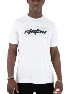 STEFAN Ανδρικό λευκό κοντομάνικο μπλουζάκι T-Shirt 3500