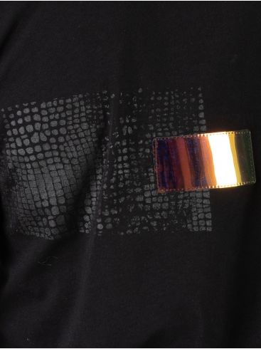 STEFAN Ανδρικό μαύρο κοντομάνικο μπλουζάκι T-Shirt