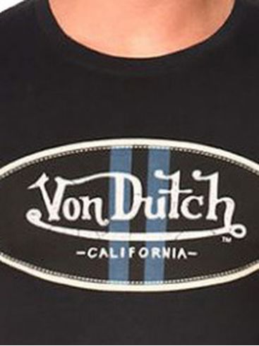 VON DUTCH Ανδρικό μαύρο κοντομάνικο μπλουζάκι T-Shirt