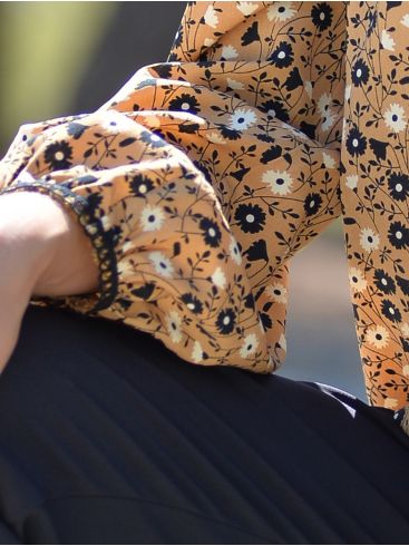 ESQUIVO Γυναικεία πολύχρωμη κοντομάνικη πουκαμίσα καφτάνι