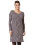 ANNA RAXEVSKY Πολύχρωμο μακρυμάνικο ζακάρ φόρεμα με lurex D20208