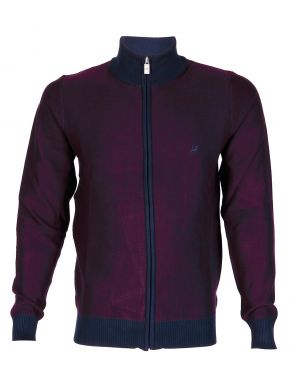 More about US GRAND POLO Men's burgundy knitted elastic cardigan