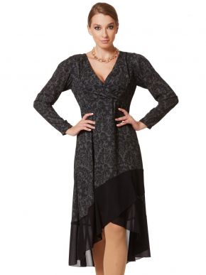 ANNA RAXEVSKY Black long sleeve dress. D20207.