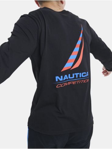 NAUTICA Competition Ανδρική μαύρη μακρυμάνικη μπλούζα, Standard fit. N7D00265 Purple