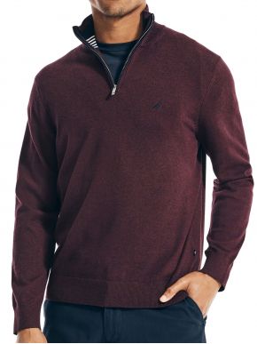 NAUTICA Men's crimson long sleeve sweater. S17100 6TV SHPWRCBGHR.