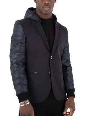 STEFAN Men's black waist jacket. 1011