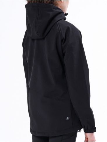 BASEHIT Γυναικείο μαύρο αδιάβροχο μπουφάν, φλίς εσωτερικά 20-212.BW11.119A BLACK