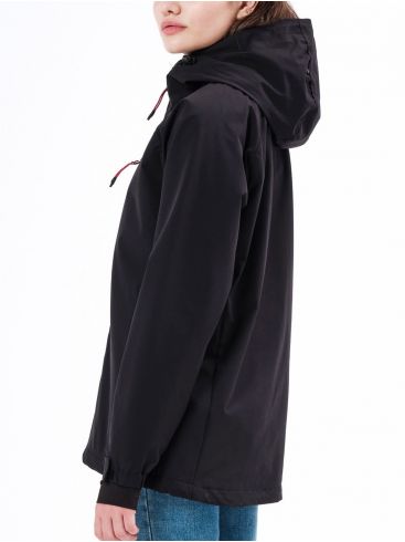 BASEHIT Γυναικείο μαύρο μπουφάν, φλίς εσωτερικά, 20-212.BW10.19 BLACK