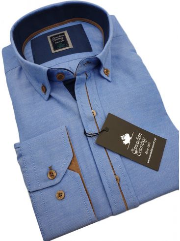 CANADIAN COUNTRY Ανδρικό γαλάζιο μακρυμάνικο πουκάμισο, regular fit
