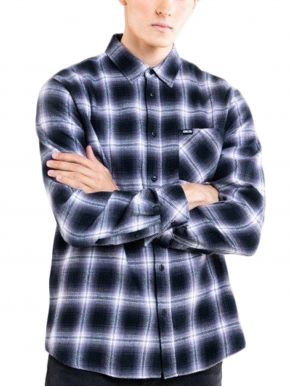 More about BIG STAR Men's black and white plaid shirt. ABERHIS 905 GRAY.