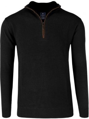 REDMOND Men's black long sleeve knitted blouse