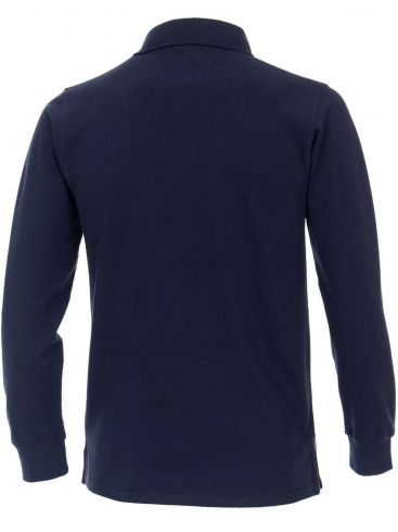 REDMOND Ανδρική μπλέ indigo μακρυμάνικη πλεκτή μπλούζα με V