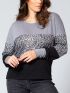 ANNA RAXEVSKY Γυναικείο πλεκτή μπλούζα ζακάρ B21202 CHOCO