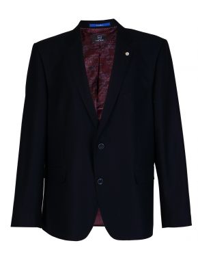 LUIGI MORINI Men's blue black blazer embossed jacket