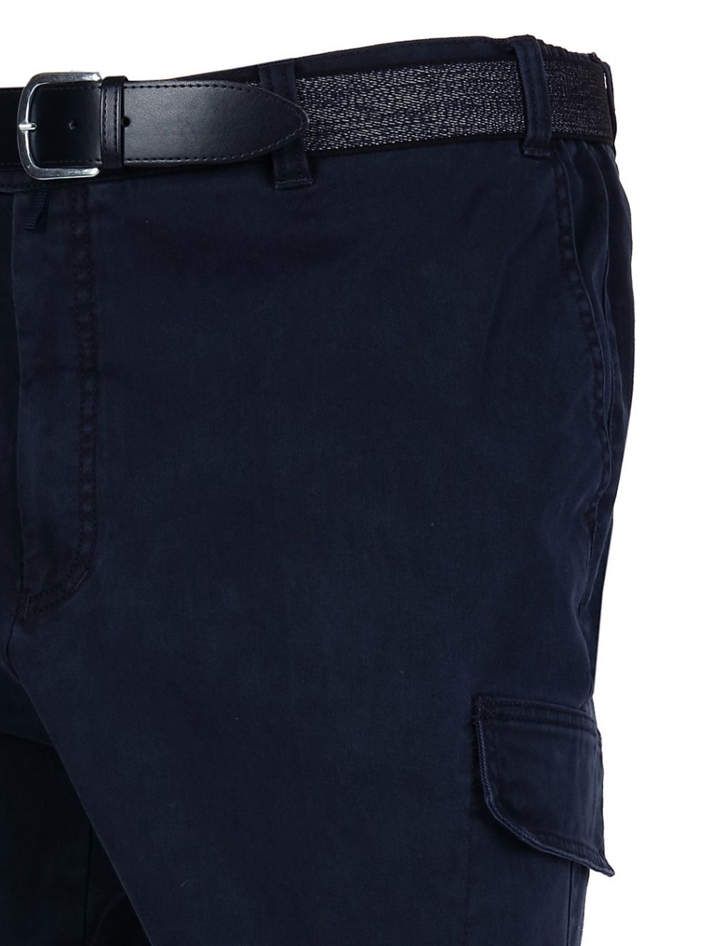LUIGI MORINI Men's Italian blue navy classic crotch sports cargo pants ...