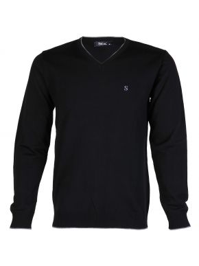 More about SEAL Men's black slim long sleeve knitted blouse