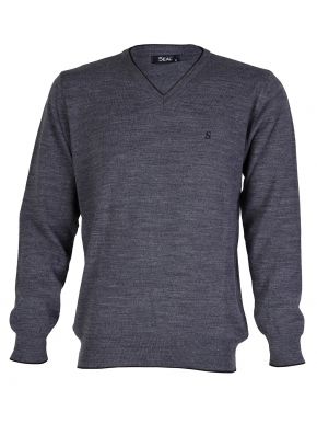 More about SEAL Men's gray slim long sleeve knitted blouse