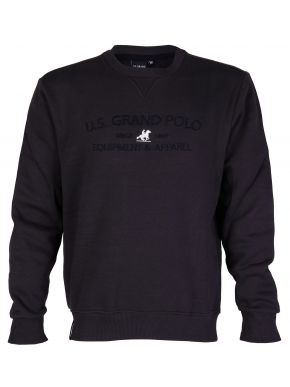 US GRAND POLO Men's anthracite tricolor sweatshirt