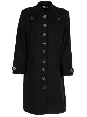 ZINO JORDAN Women black long mao coat