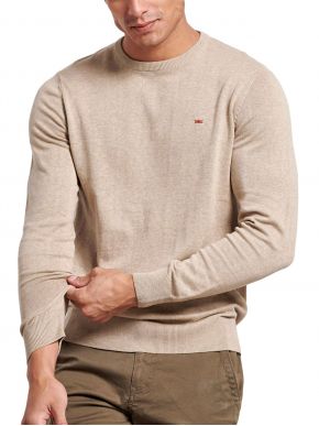 More about FUNKY BUDDHA Men beige long sleeve knitted blouse. FBM002-001-09 BEIGE MEL