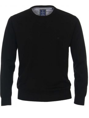 REDMOND Men's black long sleeve knitted blouse.
