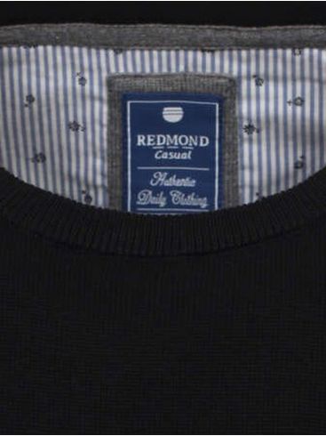 REDMOND Ανδρική μπλέ indigo μακρυμάνικη πλεκτή μπλούζα με V