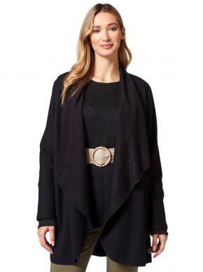 ANNA RAXEVSKY Women's black knitted cardigan. Z21221 BLACK.