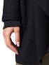 ANNA RAXEVSKY Γυναικεία μαύρη ζακέτα δερματίνη μπεζ γούνα. Z21210