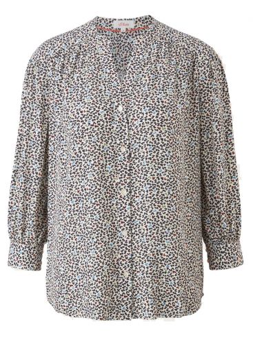 S.OLIVER Γυναικείο πολύχρωμο μακρυμάνικο πουκάμισο μάο 2101988-99Α2