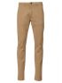 FUNKY BUDDHA Mens chino straight camel trousers, regular fit
