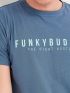 FUNKY BUDDHA Mens light blue short sleeve T-Shirt