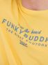 FUNKY BUDDHA Ανδρικό λαδί T-Shirt FBM005-026-04 Dk Ivy.