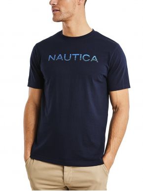 NAUTICA Ανδρικό μπλέ navy μπλουζάκι T-Shirt Corey N1CR0058 Dark Navy